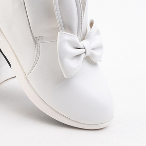 Biela detská športová obuv s ozdobou Erila - Obuv