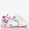 Biele a ružové dámske športové topánky na platforme Soyea - Obuv