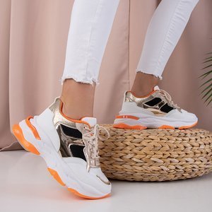 Biele a zlaté dámske športové topánky Tifel - Obuv