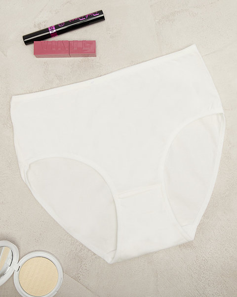Biele dámske nohavičky PLUS SIZE - Spodné prádlo