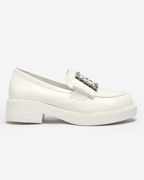 Biele dámske topánky na masívnej podrážke Lerica - Obuv