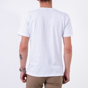 Biele pánske bavlnené tričko - Oblečenie