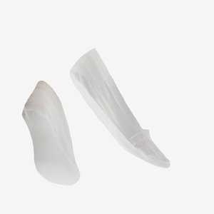 Biele pruhované balerínky - Ponožky