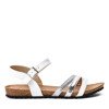 Bílé sandály na ploché podrážce Soft Sparkle - Obuv 1