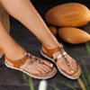 Brązowe sandały japonki Wild Nature - Obuwie