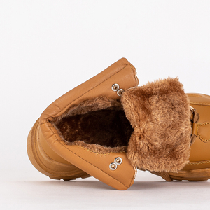 Camel eko kožené snehule Rueq- Footwear