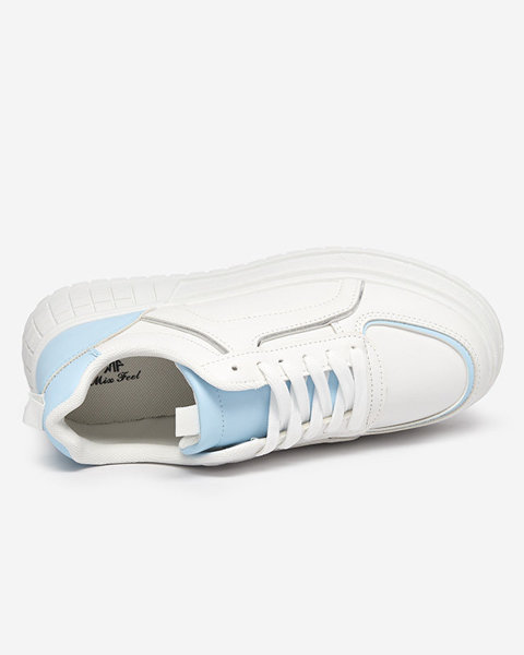 Cerecha modro-biele dámske tenisky z ekokože - Topánky