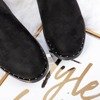 Černé ekologické semišové boty přes koleno s plochým podpatkem Rondesl - Obuv 1