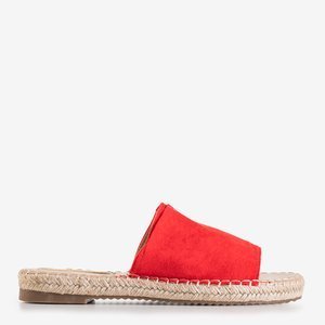 Červené dámske papuče Lamiya - Obuv