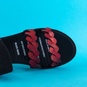 Červené dámske sandále s remienkami Bijuu - Obuv