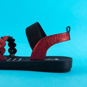 Červené dámske sandále s remienkami Bijuu - Obuv