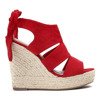 Červené klínové sandály se svrškem Matilde - Footwear 1