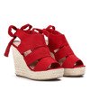 Červené klínové sandály se svrškem Matilde - Footwear 1