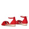 Červené sandály na Tomášově nízkém klínu - Boty 1