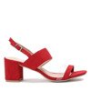 Červené sandály na sloupku s průhlednou vložkou Luisa - obuv 1