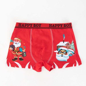 Červené vianočné boxerky pre chlapcov - Spodná bielizeň