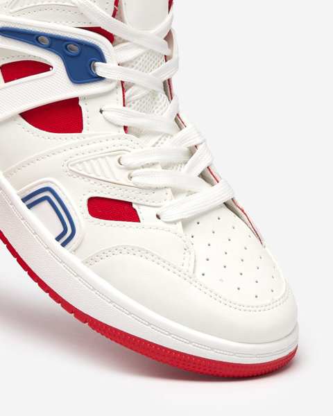 Červeno-biele dámske zaujímavé športové topánky Gisore - Obuv