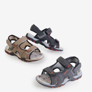Chlapčenské šedé sandále na suchý zips Retiz - Shoes
