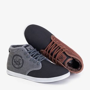 Čierna a sivá pánska športová obuv od firmy Denzel - Obuv