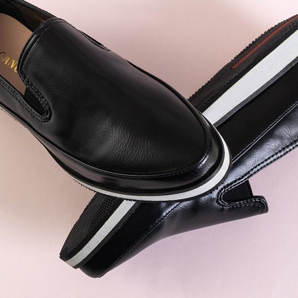 Čierna dámska návlek na ekokožu na topánkach Melarda - Obuv