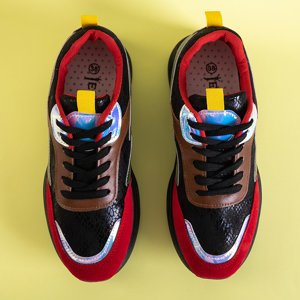 Čierna dámska športová obuv s farebnými vložkami Masze - Obuv