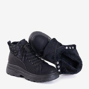 Čierna dámska zateplená športová obuv - obuv