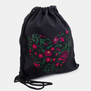 Čierna taška na batoh s kvetinovou potlačou - Príslušenstvo