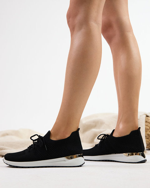 Čierna tkaná športová obuv pre ženy Ferroni - Obuv