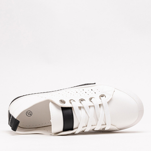 Čierne a biele prelamované tenisky Andreie - obuv