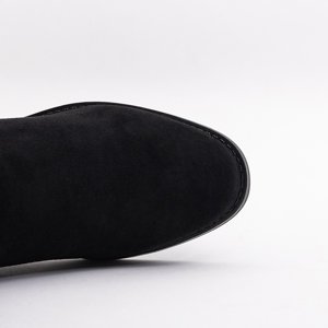 Čierne členkové topánky a'la kovbojský klin Nastu - Obuv