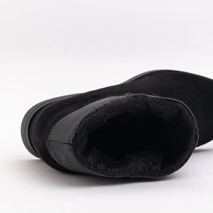 Čierne členkové topánky a'la kovbojský klin Nastu - Obuv