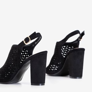 Čierne dámske čierne prelamované sandále Chahna - Obuv