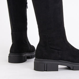 Čierne dámske čižmy nad kolená značky Primos- Shoes