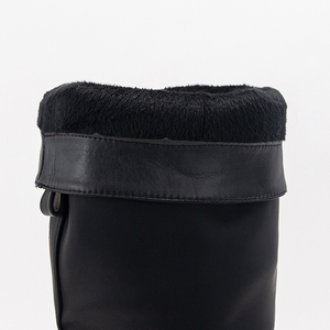 Čierne dámske čižmy pod kolená filusio - topánky