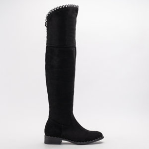 Čierne dámske čižmy pod kolená značky Karismi - Shoes