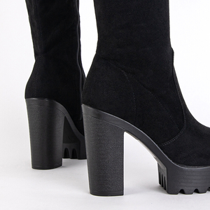 Čierne dámske čižmy pod kolená značky Morgana - Footwear