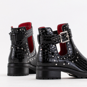 Čierne dámske čižmy s výrezmi značky Tylousi - Footwear