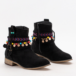 Čierne dámske kovbojské čižmy Livra - obuv