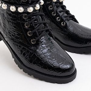 Čierne dámske lakované topánky Chocci - obuv