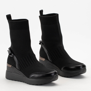 Čierne dámske látkové topánky Empleh - Obuv