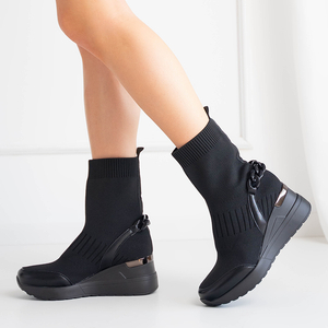 Čierne dámske látkové topánky Empleh - Obuv