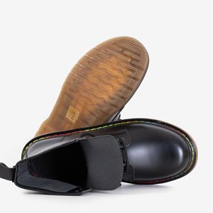 Čierne dámske matné šnurovacie topánky Teona - topánky