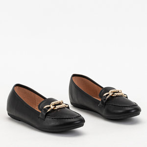 Čierne dámske mokasíny z eko kože Zolli- Shoes