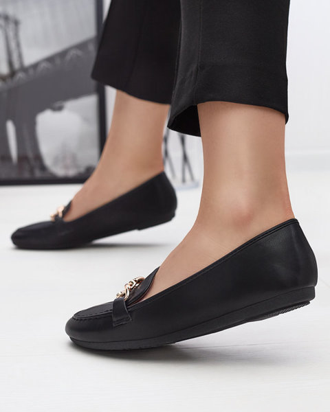Čierne dámske mokasíny z eko kože Zolli- Shoes