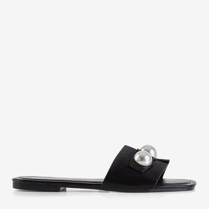 Čierne dámske perlové sandále teonilla - obuv
