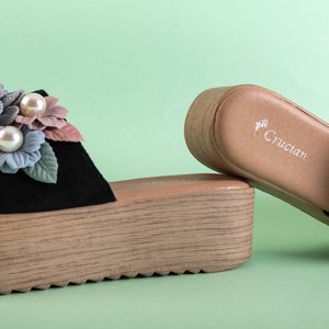 Čierne dámske sandále na platforme Azriel - obuv