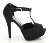 Čierne dámske sandále na vysokom podpätku Szqueio - topánky