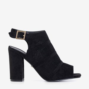 Čierne dámske sandále na vysokom podpätku od Mosane - topánky