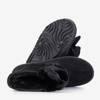 Čierne dámske snehové topánky s kožušinou Bubbi - Obuv
