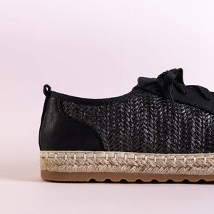 Čierne dámske tenisky a'la espadrilky od značky Fesmav - Footwear